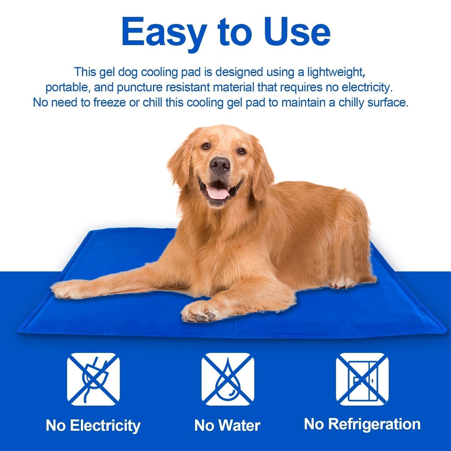 Pet Cat mat Dog Cooling Mat, Pet Cooling Mat for Dogs and Cats, Pressure Activated Dog Cooling Pad, No Water or Refrigeration Needed, Non-Toxic Gel