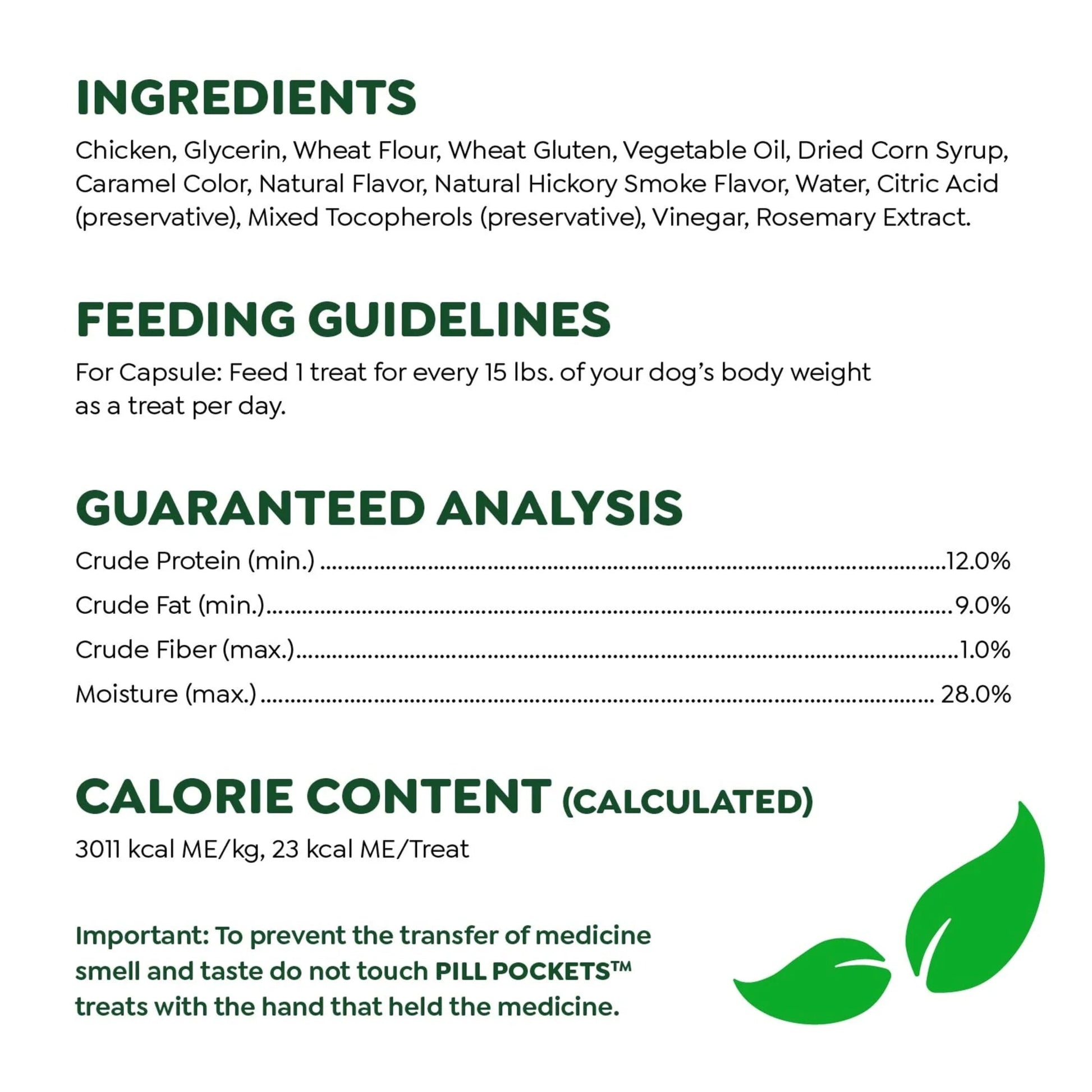 Pill Pockets for Dogs Hickory Smoke Large, Capsule Size Soft Dog Treats, 7.9 Oz (30 Pk)  Greenies Pill Pockets