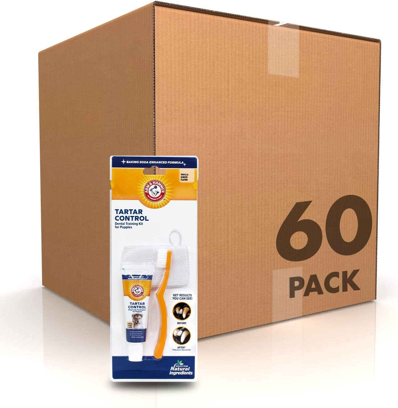 for Pets Tartar Control Kit for Dogs Contains Toothpaste, Toothbrush & Fingerbrush Reduces Plaque & Tartar Buildup, 3-Piece Kit, Banana Mint Flavor (Pack of 1)