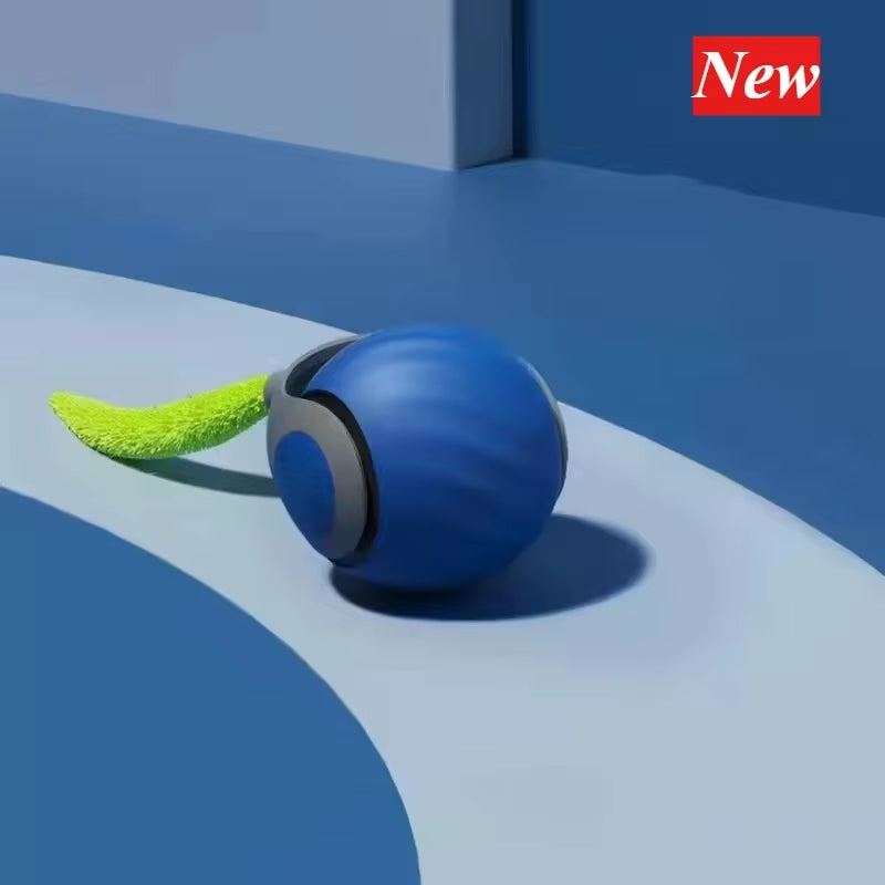 interactive cat ball Interactive Cat Toy Smart Cats Toy Ball Electric Ball for Cats with Feather Teaser Intelligent Automatic Movement Active Scrolling Pet Toys Supplies