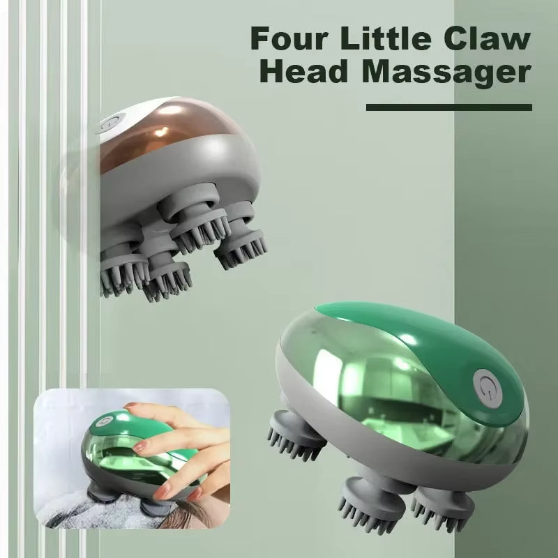 Electric Head Massager Mutifunction for Cats Dogs Pets Scalp Massager Rechargeable Massage Contacts Body Relax Health Care electric cat massager