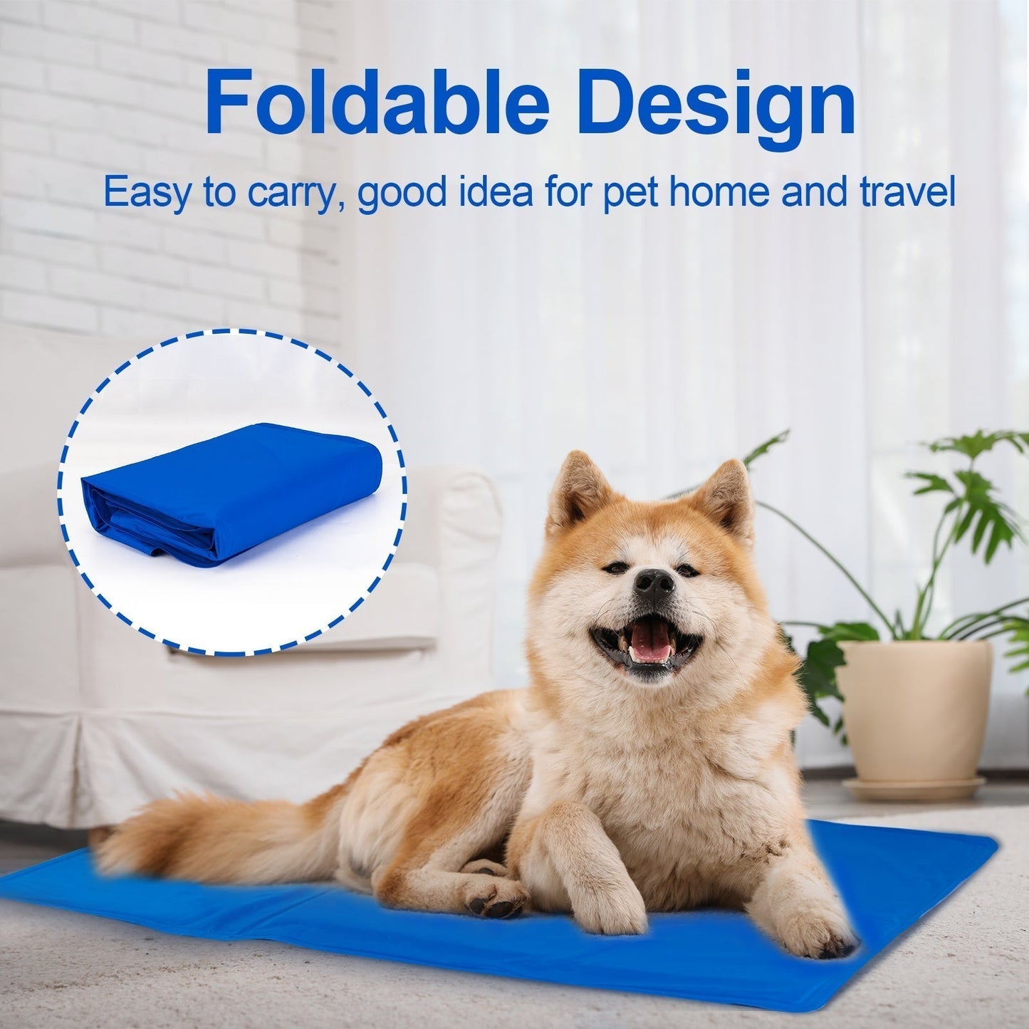 Pet Cat mat nDog Cooling Mat, Pet Cooling Mat for Dogs and Cats, Pressure Activated Dog Cooling Pad, No Water or Refrigeration Needed, Non-Toxic Gel