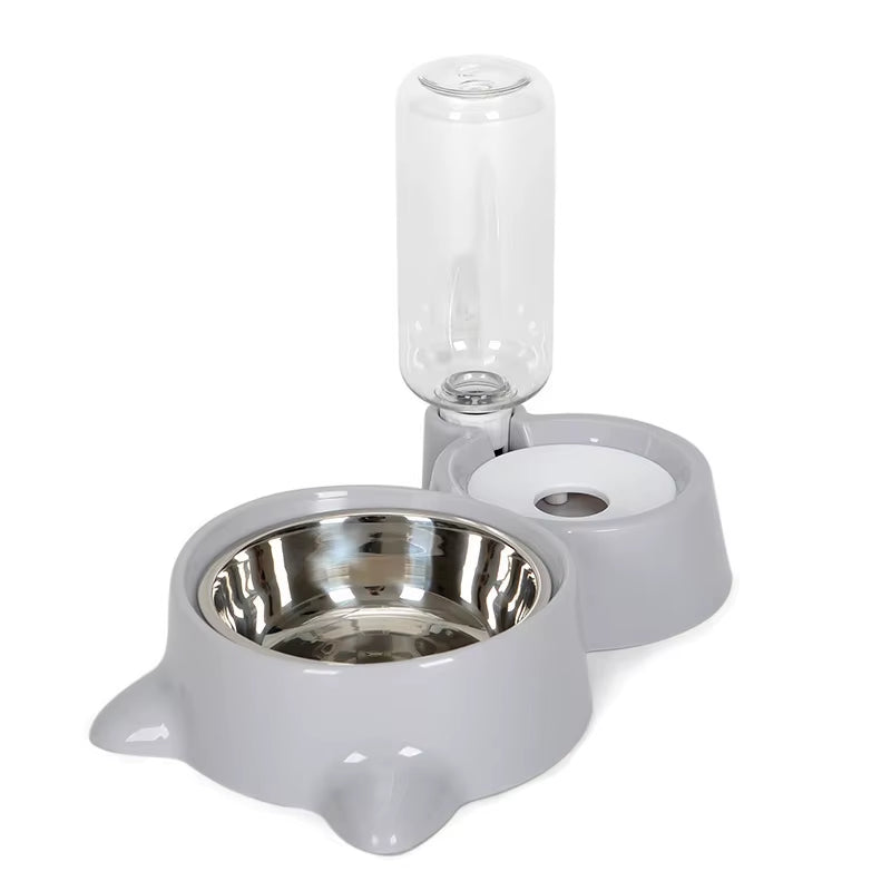 best automatic cat feeder Storage Pet Container New 2-In-1 Cat Bowl Water Dispenser Automatic Water Storage Pet Dog Cat Food Bowl Food Container with Waterer Pet Waterer Feeder