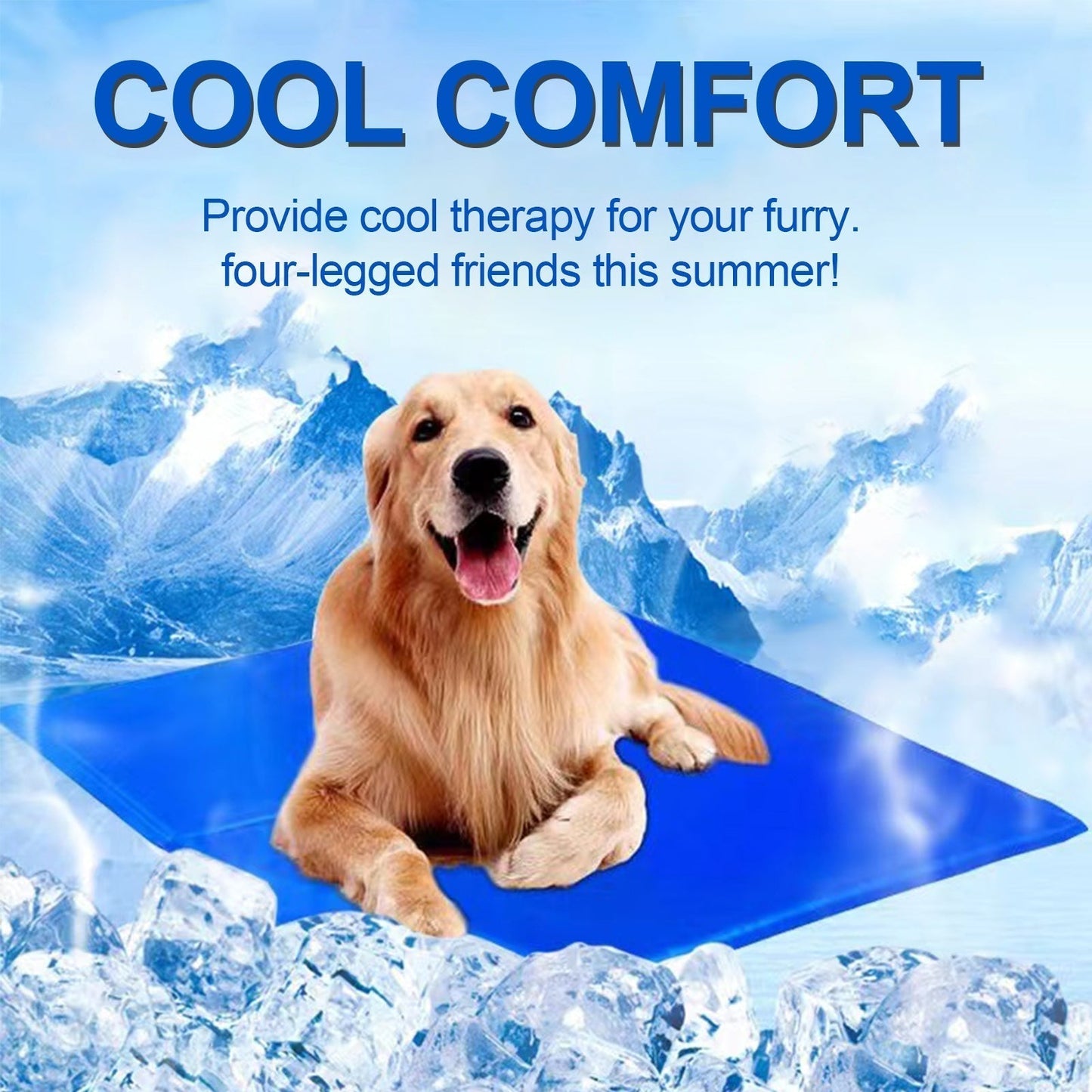 Pet Cat mat Dog Cooling Mat, Pet Cooling Mat for Dogs and Cats, Pressure Activated Dog Cooling Pad, No Water or Refrigeration Needed, Non-Toxic Gel