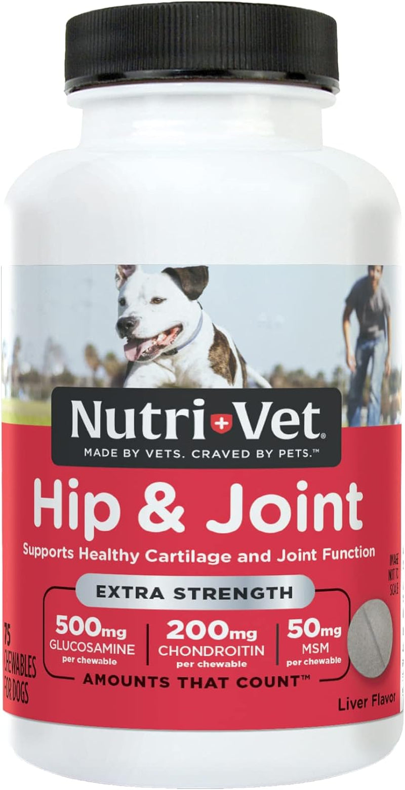 Hip & Joint Chewable Dog Supplements | Formulated with Glucosamine & Chondroitin for Dogs | 120 Count