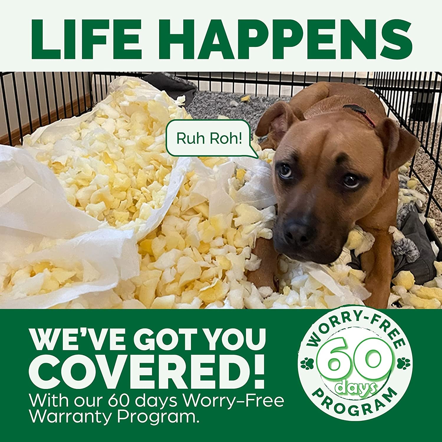 35" round Memory Foam Dog Bed for Large/Medium Dogs W/ Removable Washable Cover, for Dogs up to 50 Lbs - Sherpa & Suede Snuggery - Espresso, 35-Inch