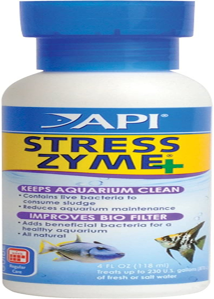 STRESS ZYME Freshwater and Saltwater Aquarium Cleaning Solution 16-Ounce Bottle