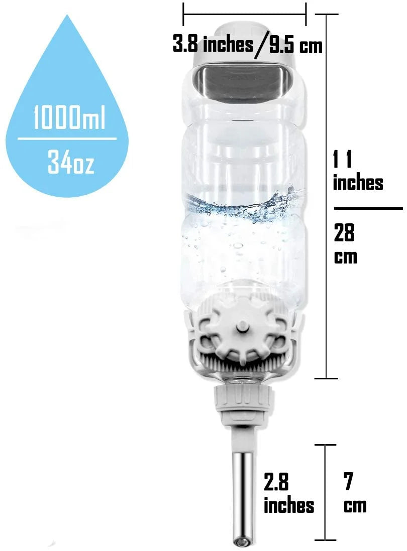 Dog Water Bottle Dispenser for Cage Crate Kennel Auto