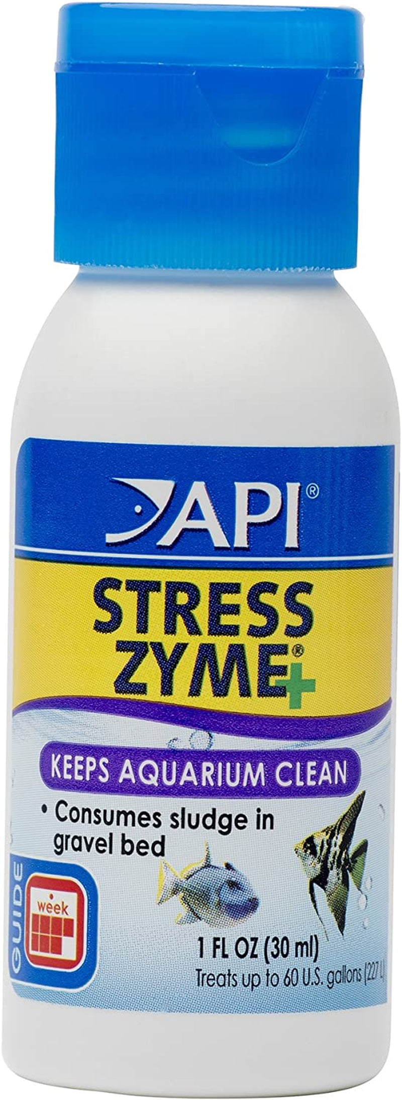 STRESS ZYME Freshwater and Saltwater Aquarium Cleaning Solution 16-Ounce Bottle