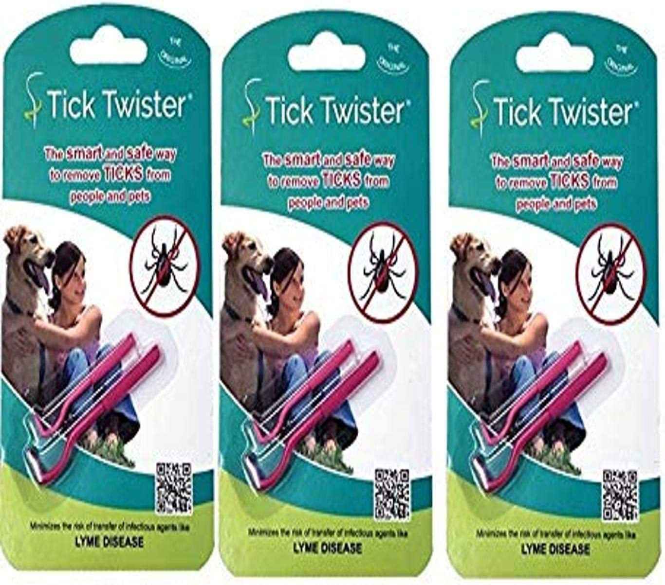 00100-PR Single, Purple, One Set Tick Remover Small and Large